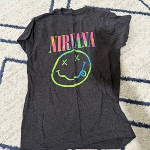 Nirvana Graphic Tee - Black with Multicolor Print